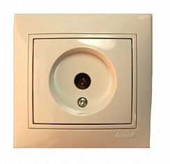 Фото Розетка TV СП Мира оконечн. крем/крем. Lezard 701-0303-130