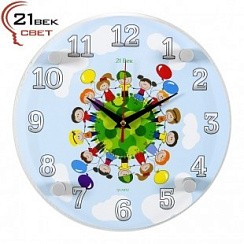 фото Часы настенные "Детки мира", круглые d 24,5 см РАСПРОДАЖА
