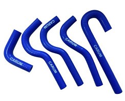 Фото Патрубок печки 3302 ГАЗель Бизнес дв.Cummins (к-т 5 шт) шланги отопителя синий силикон