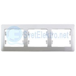 Фото Рамка 3 поста белая GLOSSA GSL000103