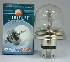 Фото Автолампа R2 24V 55/50W Диалуч Тракторная