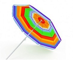 Фото Зонт пляжный d=200 мм z200Э Радужный полиэстер 170 г/м труба 22/25мм   1-2.SALE E1M