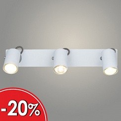 фото Спот L08006/3 WT+CR белый/хром 3x50W GU10 h105, LNX22
