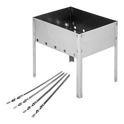 Фото Мангал сборный Helios Light 300x240x300мм, 4 шампура, сталь 0,3мм (HS-МC.01-Э-1) Helios