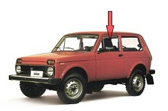 Фото ВАЗ 2121 Стекло передней двери опускное тонир. (Нива)