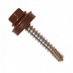 Фото Саморез кровельный коричневый 4,8\51 (RAL 8017) (35) 0200121 КЧ