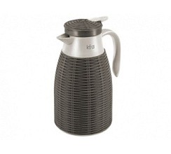 Фото Термос  1000 мл LARA  Gray (стеклянная колба)  под ротанг