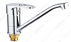 Фото Смеситель д/кухни SL52-004FB-25 одноручковый, длинный поворот. излив, гайка, РМС