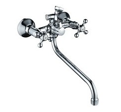 Фото Смеситель д/ванны двуручковый R5823F-1 с L-изливом 35 см Rainsberg