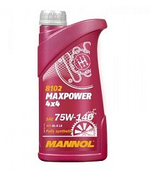Фото Масло трансмиссионное 75W140 GL-5 MANNOL   1л. Maxpower 4x4 8102 Синтетическое