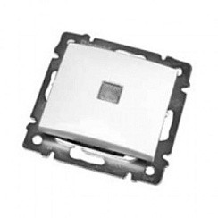 Фото Механизм выкл. 1-кл. бел. с зел. инд., VALENA Leg 774410