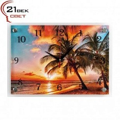 фото Часы настенные "Закат на море"