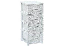 фото Комод Ажур белый 4 яруса