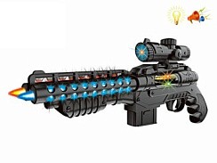 фото Автомат на батарейках свет/звук, пластик, арт. 850-2