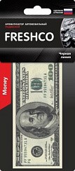 Фото Ароматизатор на зеркало Freshco 100 $ черная линия (пропит.пластинка) USD-105