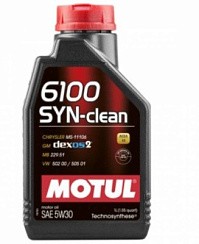 Фото Масло MOTUL 6100 SYN-Clean DEXOS 2 5W30 С3  SN 4л. син.