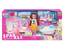 фото Набор куклы с мебелью "Ванная", пластик, арт. 7023