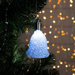 фото Подвеска световая "Колокольчик", 9 см, батарейки в комплекте, 1 LED, RGB