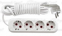 Фото Удлинитель 4х3м с/з 10А У10-555 Universal 555-03