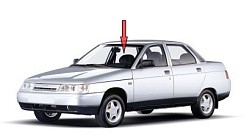 Фото ВАЗ 2110 Стекло ветровое с полосой, тонир., датчик дождя