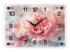 фото Часы настенные "Розовые пионы" 2535-303