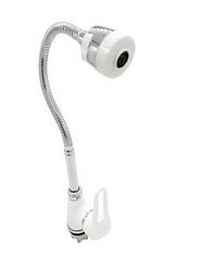 Фото Смеситель д/кухни одноручковый А0613K-8 Ø40, (Zn), хром, БЕЛЫЙ Rainsberg