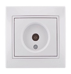 Фото Розетка телевизионная TV оконечная СП Мира белая с вставкой Lezard 701-0202-130