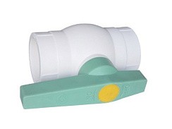 Фото Кран шаровый ПП Ду 50 мм с пластиковым шаром***