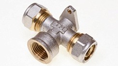 Фото Тройник в/р 16*1/2 д/мпл труб с креплением Frap