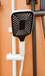 Фото Система душевая Lemen LS506W-S со смесителем, белый, латунь