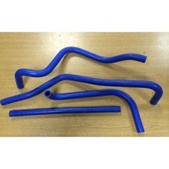 Фото Патрубок печки УАЗ-3163 Патриот (к-т из 4 шт) шланги отопителя синий силикон до 2012 г.в