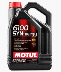 Фото Масло MOTUL 6100 SYN-nergy  5W40 A3/B4 SN   4л. син. 107978