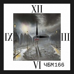 фото Часы в багете настенные "166" 50х50см цвет в ассорт РАСПРОДАЖА