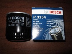 Фото Фильтр масляный ГАЗель-3302,3110,УАЗ,ВАЗ-2101,2121 дв.ЗМЗ-405,406,409,4216,274  BOSCH Р 3154