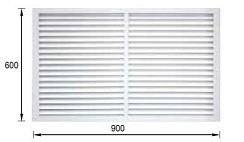 Фото Решётка радиаторная ПВХ 0,6х0,9м Белая