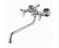 Фото .Смеситель д/ванны L2212 (Lt) эконом трубчатыйповор.излив 30см,LEDEME РАСПРОДАЖА