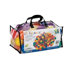 Фото Набор из 100 разноцветн. пластиковых шаров 6,5 см., в сумке. 49602/6