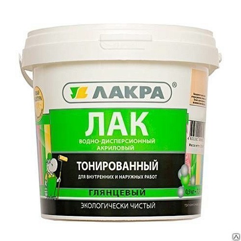 Фото Лак воднодисперсионный тонированный Дуб Лакра, 0,9 кг