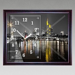 фото Часы-картина настенные "F-468" 30х40 см венге