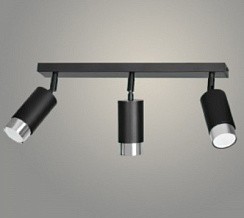 фото Спот 964/3 BK+CR черный/хром 3х50W GU10 h190, XLD23