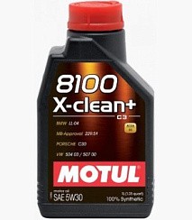 Фото Масло MOTUL 8100 X-clean+  5W30 C3   1л. син.