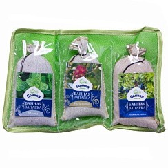 Фото Набор запарок для бани (мята, эвкалипт, можжевельник), в сумке 3шт/30гр., БАННАЯ ЛИНИЯ