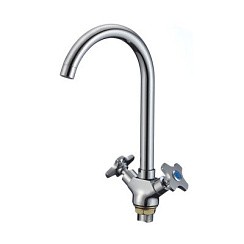 Фото Смеситель д/кухни SL115-274F двуручковый, высокий поворот.излив, РМС