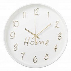 фото Часы настенные круг 30см,белый, "Home" 3014-001