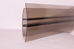 Фото Профиль соединительный неразъемный 6000х10-12 корич.бронза ( янтарь) (для поликарбоната)