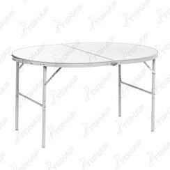 Фото Стол складной овальный 120x90 (АЛЮМИНИЙ) без чехла (T-21407M-A-1) Helios