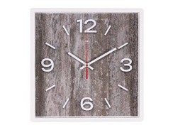 фото Часы настенные "Структура дерева" Рубин  квадрат"30*30см  3028-009