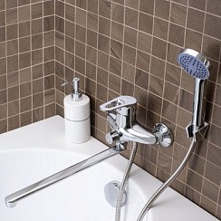 Фото Смеситель д/ванны SL52-006E-3, одноручковый,д-40 хром, РМС