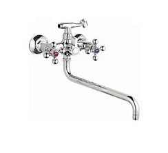 Фото Смеситель д/ванны L2719(Zn) трубчатый повор.излив 30см,LEDEME