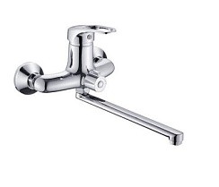 Фото Смеситель д/ванны Feinise S25109-30F, с плоским изливом и переключателем для душа,35 ммРАСПРОДАЖА